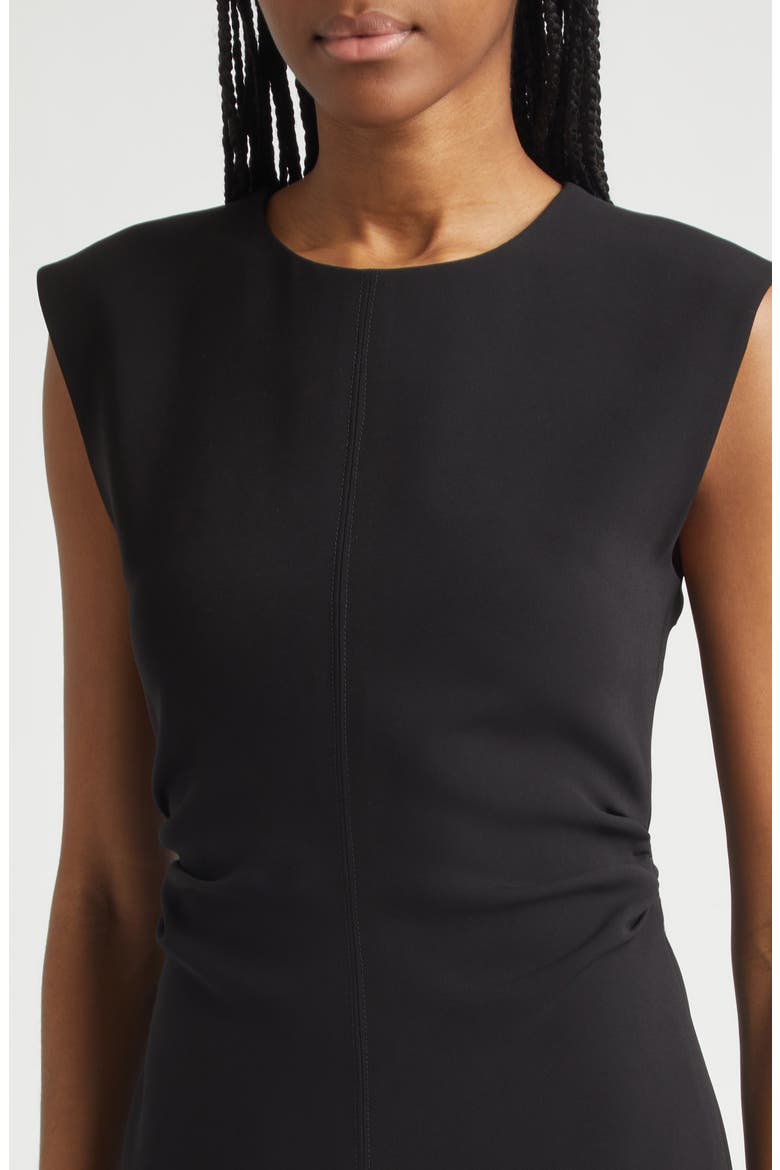 Imara Ruched Sleeveless Minidress, Alternate, color, BLACK