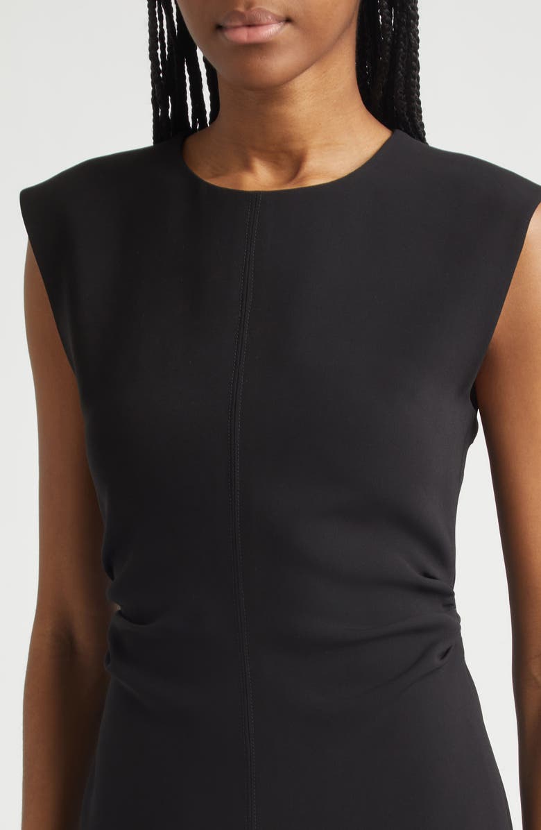 Veronica Beard Imara Ruched Sleeveless Minidress, Alternate, color, Black