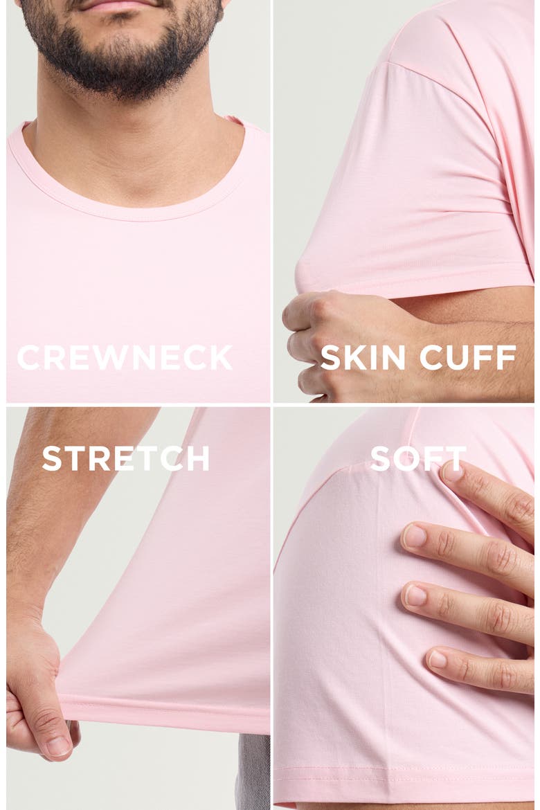 Flex Crewneck T-Shirt, Alternate, color, BABY PINK