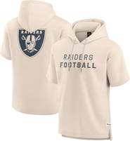 FANATICS Men's Fanatics Cream Las Vegas Raiders Elements Future Ground Lettering Short Sleeve Pullover Hoodie
