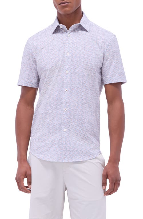 Bugatchi Miles Ooohcotton® Floral Short Sleeve Button-up Shirt