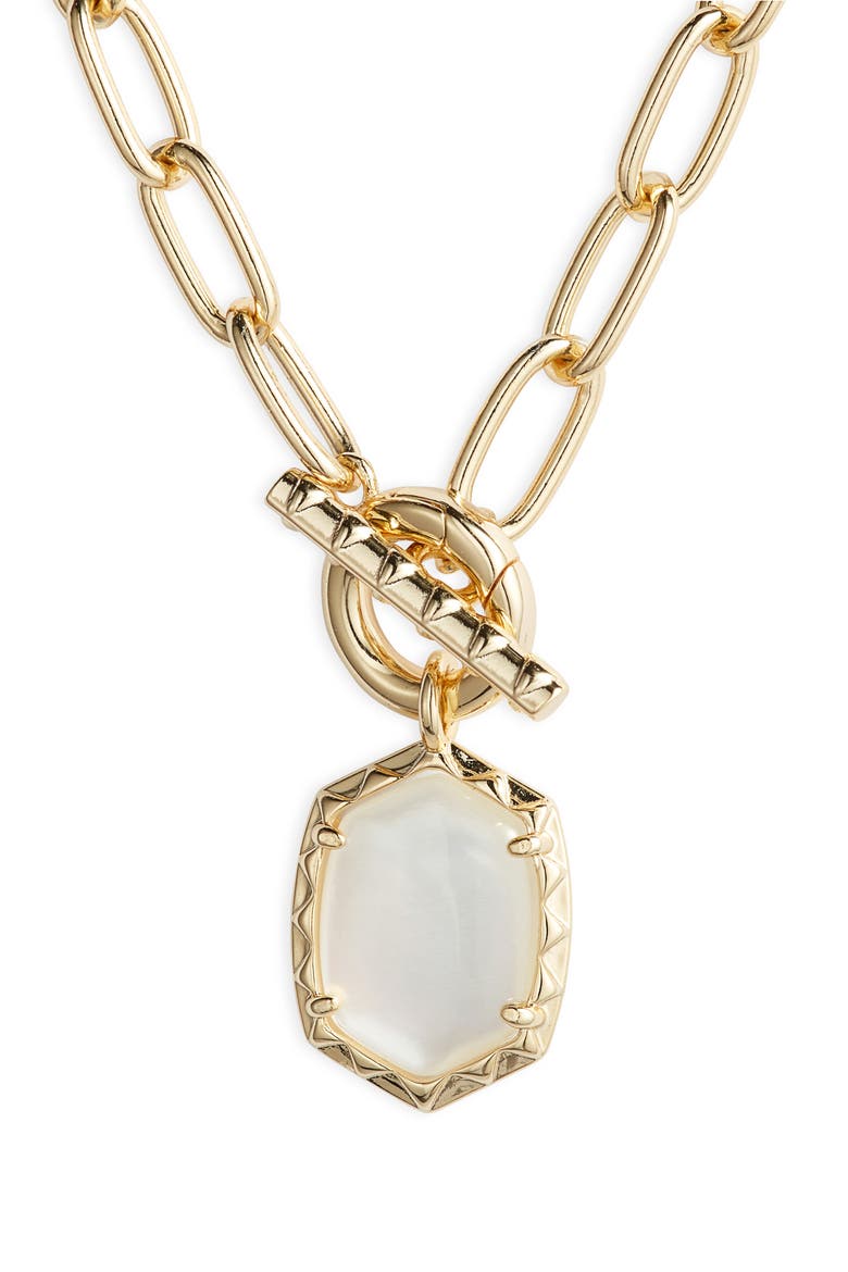 Daphne Toggle Necklace, Main, color, GOLD/ IVORY MOTHER OF PEARL