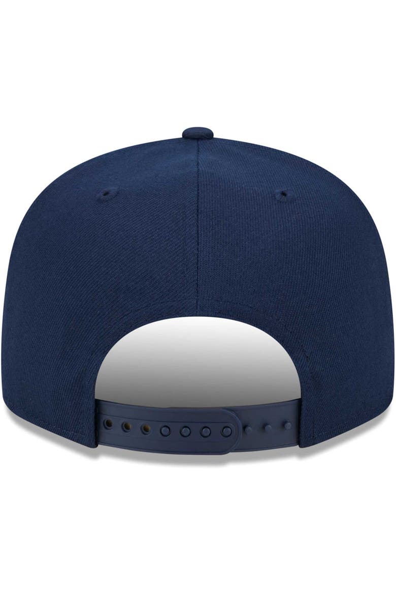 Men's New Era Navy New England Patriots Main Script 9FIFTY Snapback Hat, Alternate, color, Navy