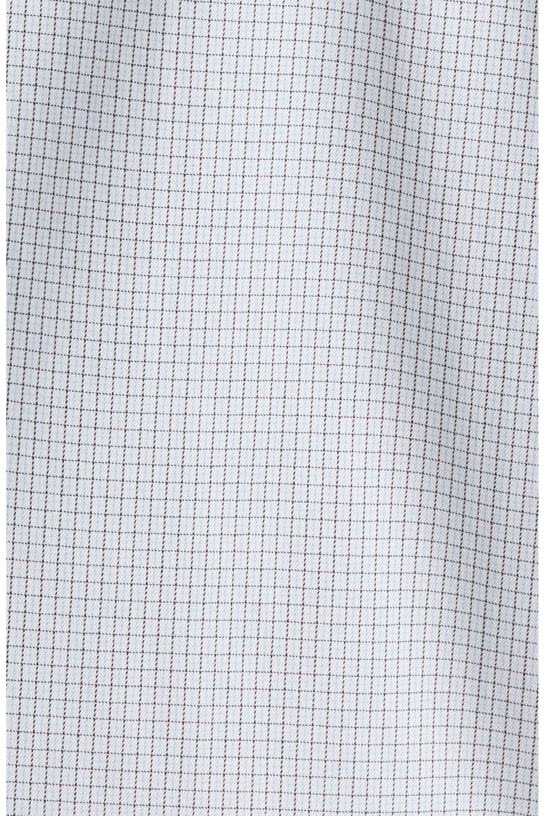 Trim Fit Check Premium Performance Dress Shirt, Alternate, color, BLUE GHOST GRID