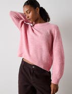 Whistles Wool Mix Curved Hem Knit