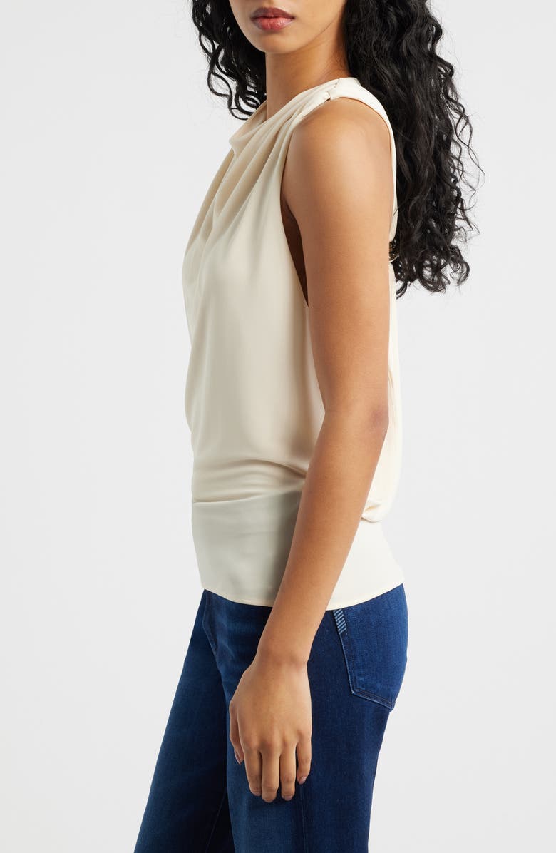 MANGO Juliete Cowl Neck Tank, Alternate, color, Ecru