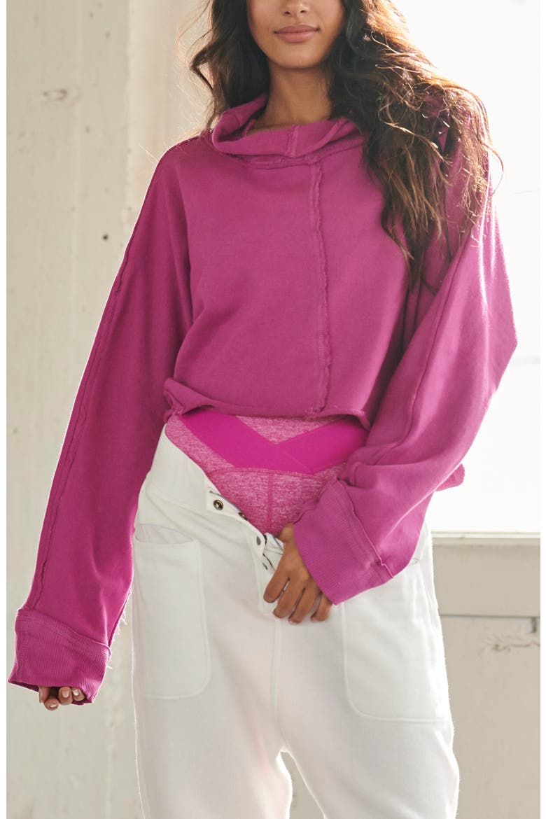 Free People FP Movement Cool Factor Sweatshirt, Main, color, VERY BERRY