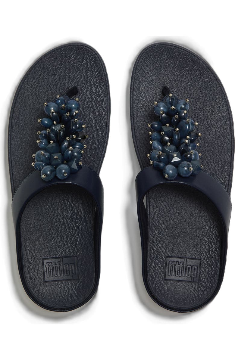 FitFlop Fino Bead Cluster Sandals, Alternate, color, Midnight Navy