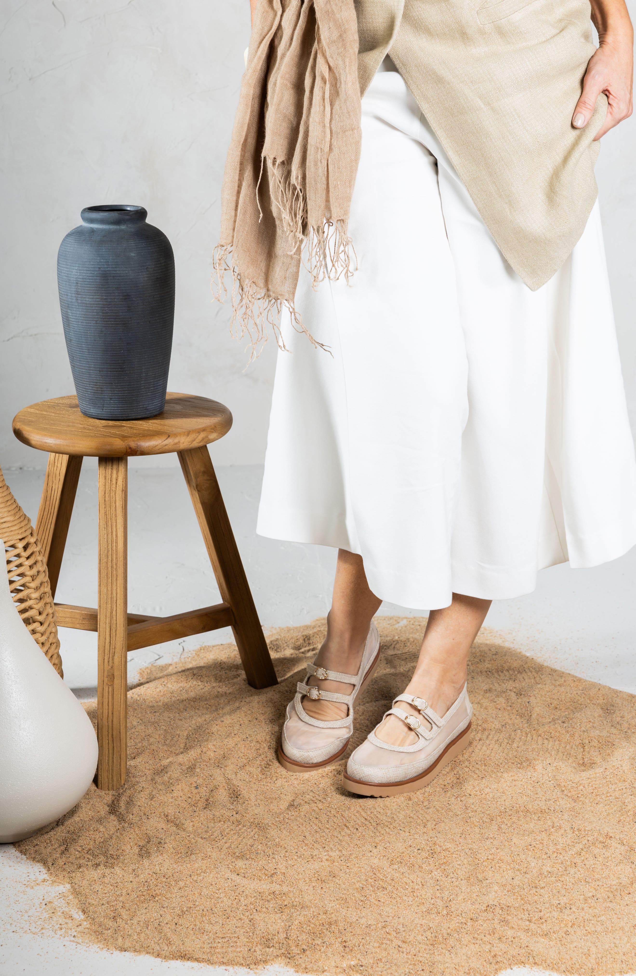 L'Amour des Pieds Zalika Mary Jane Wedge, Alternate, color, Natural