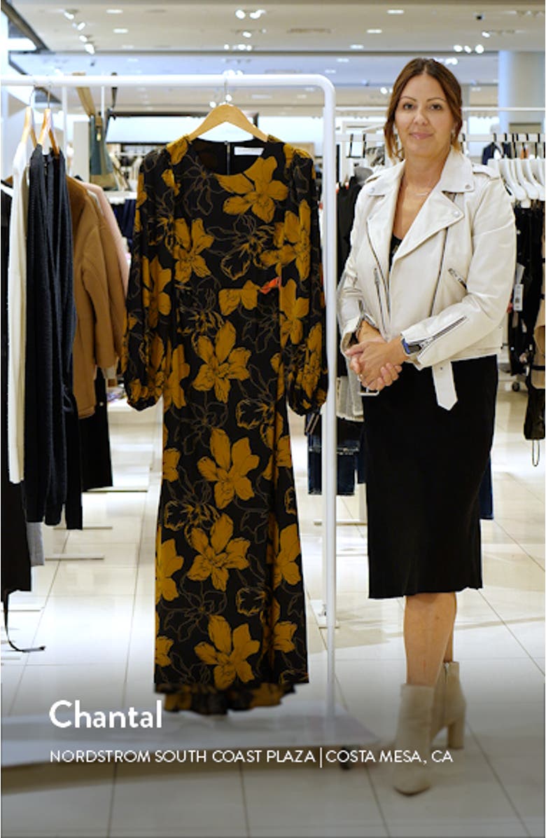 Quinn Floral Cutout Long Sleeve Dress, sales video thumbnail