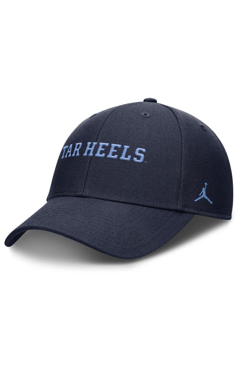 Jordan Brand Men's Jordan Brand Navy North Carolina Tar Heels 2025 On-Field Rise Performance Adjustable Hat, Main, color, Navy