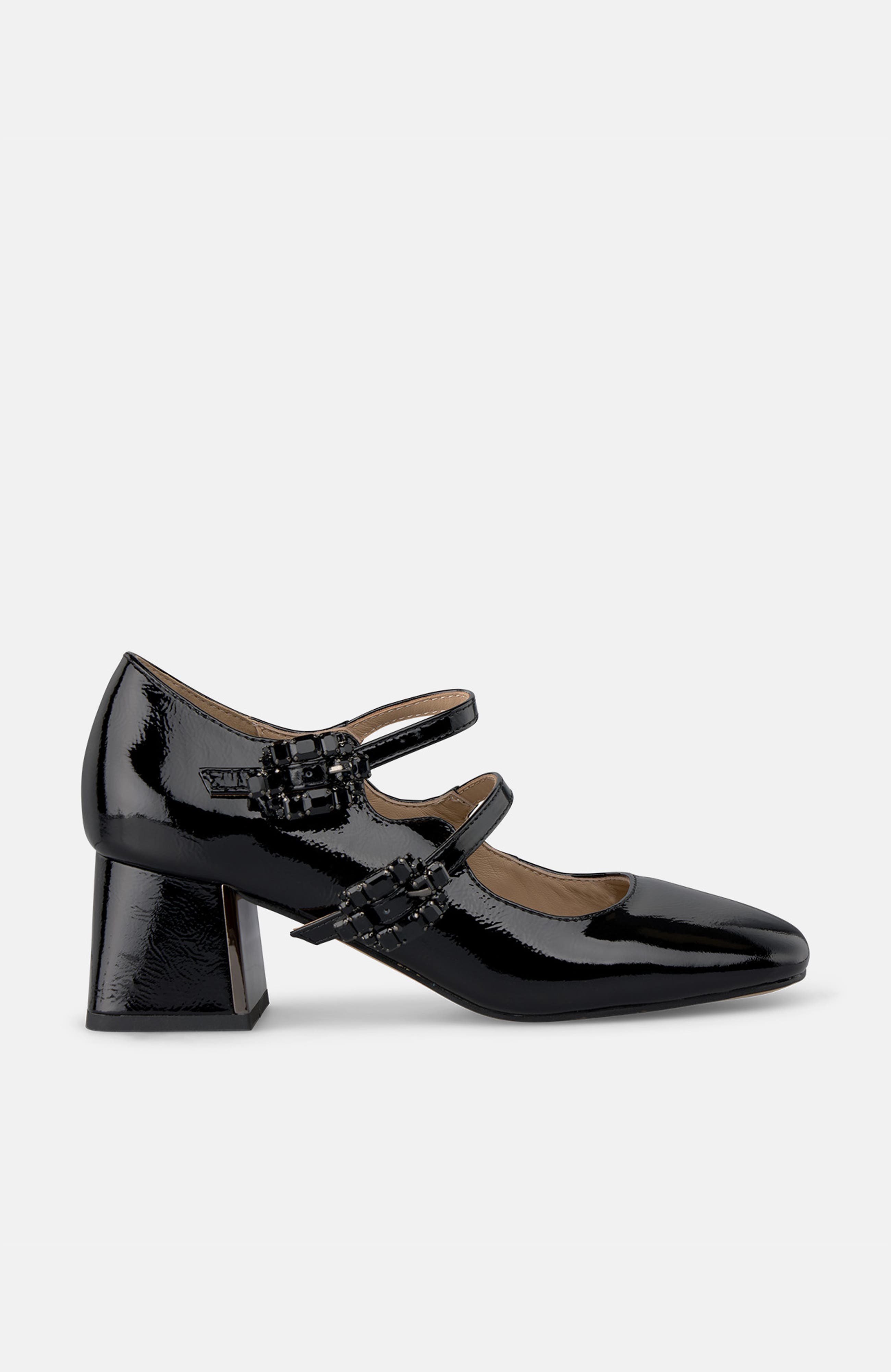 Shoe with Buckles, Alternate, color, Black