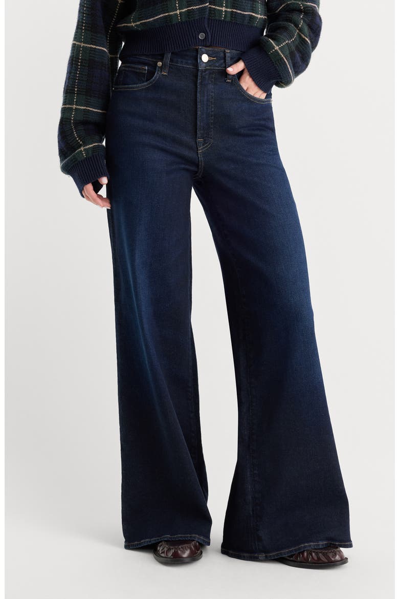 Good Waist High Waist Palazzo Ankle Wide Leg Jeans, Alternate, color, INDIGO1308