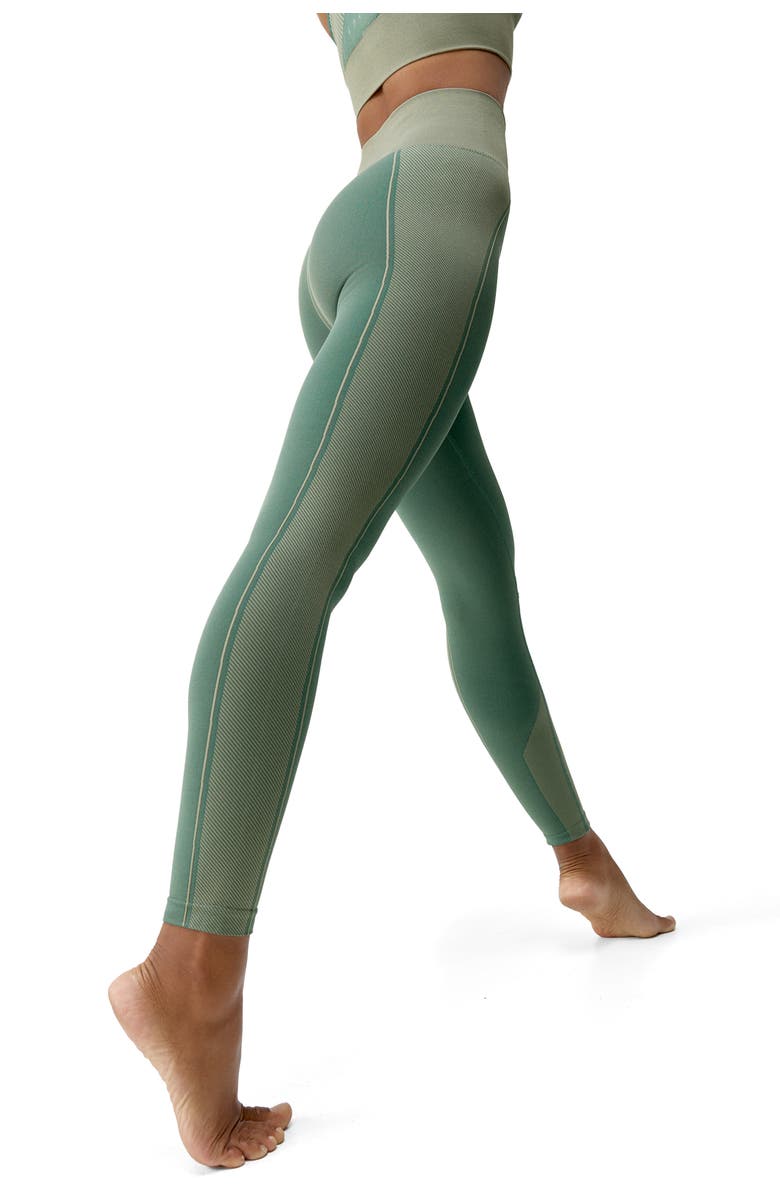 Born Living Yoga Buddha Seamless High Rise Sport Legging, Alternate, color, Deep Green/Grain
