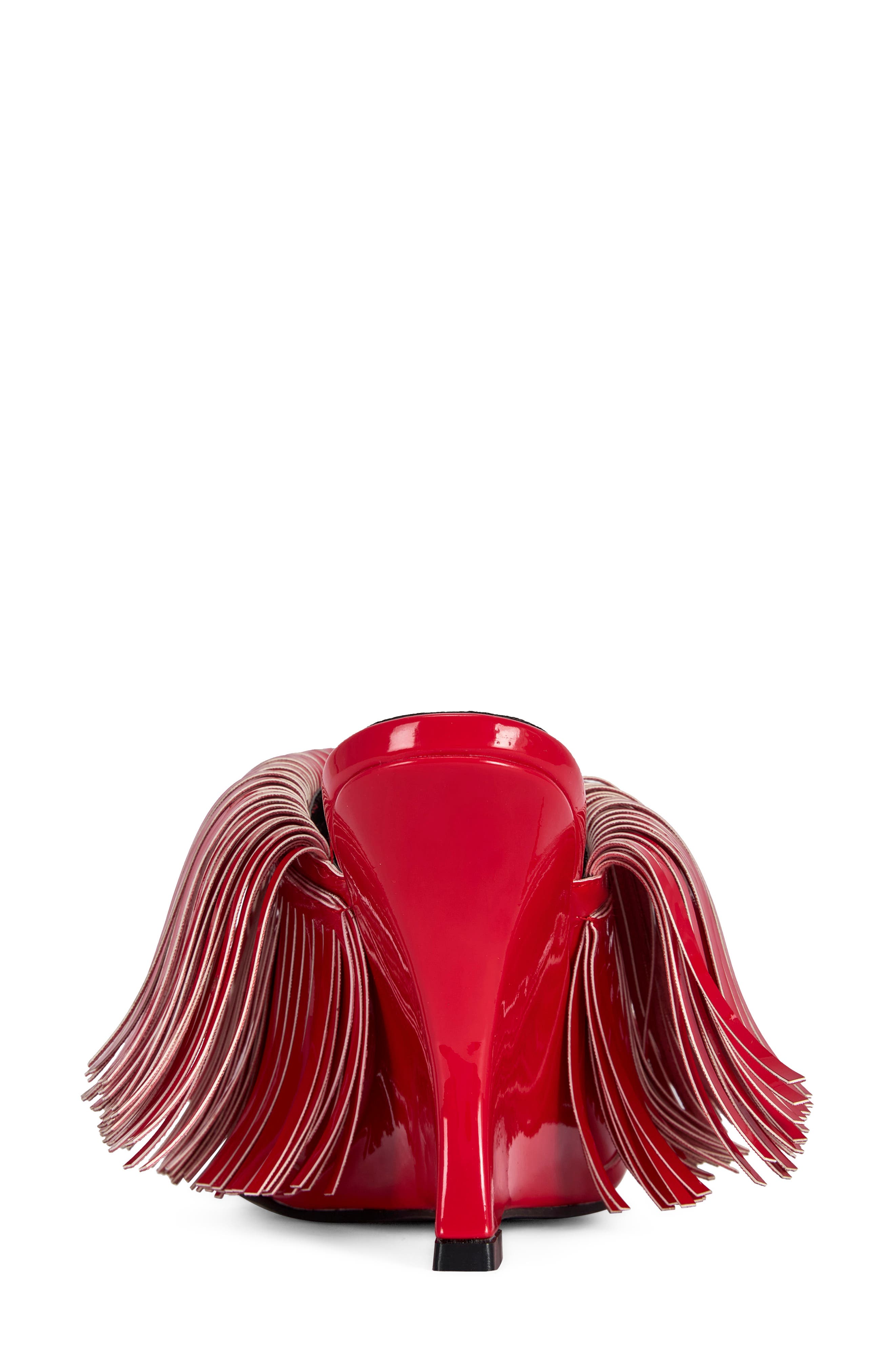Vailyn Fringe Sandal, Alternate, color, RED