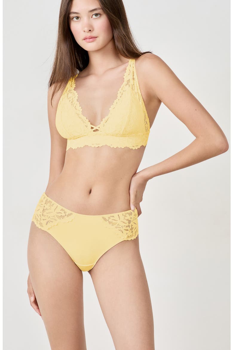 Lengende Lace Trim Panties, Alternate, color, VANILLA