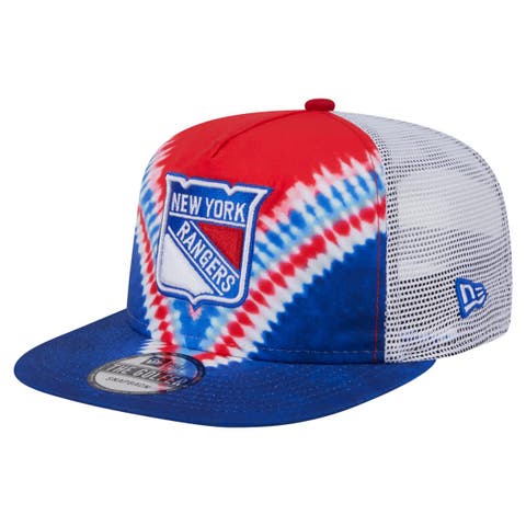 Men's New Era  Blue/Red New York Rangers Throwback V-Dye Adjustable Golfer Hat