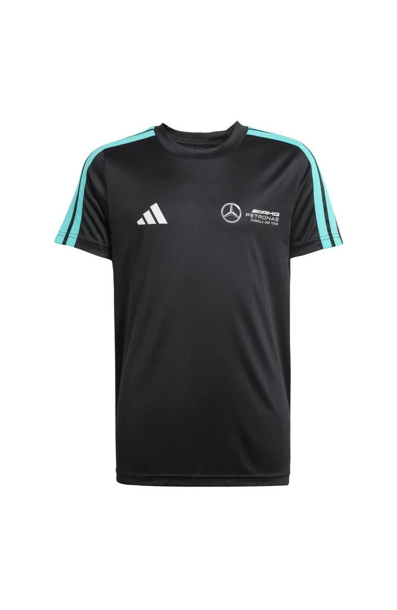 adidas Youth adidas Black Mercedes-AMG Petronas F1 Team Fan Wear DNA Alphaskin T-Shirt, Alternate, color, 