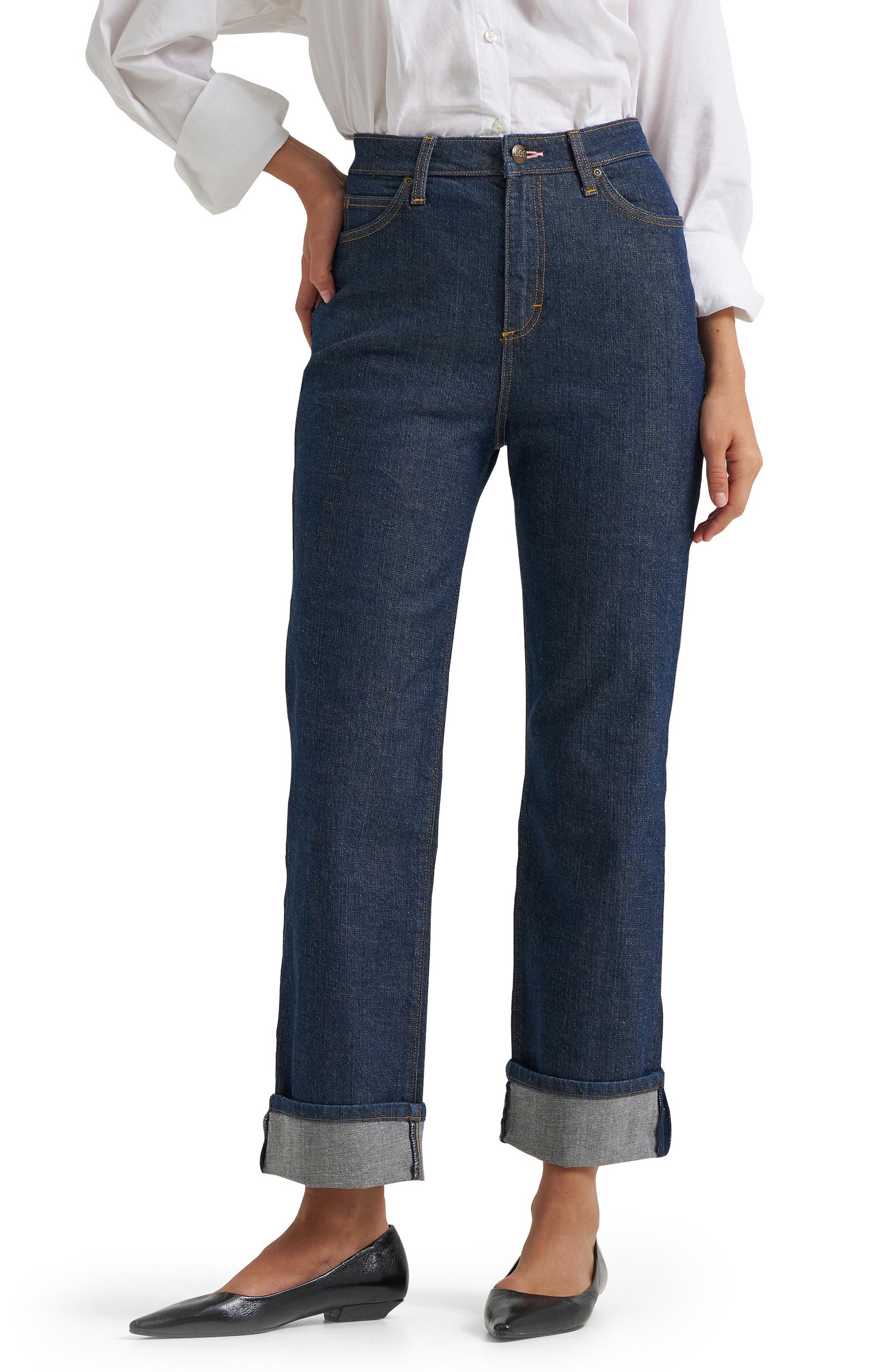 Lee Marilyn High Waist Straight Leg Jeans In Rinse