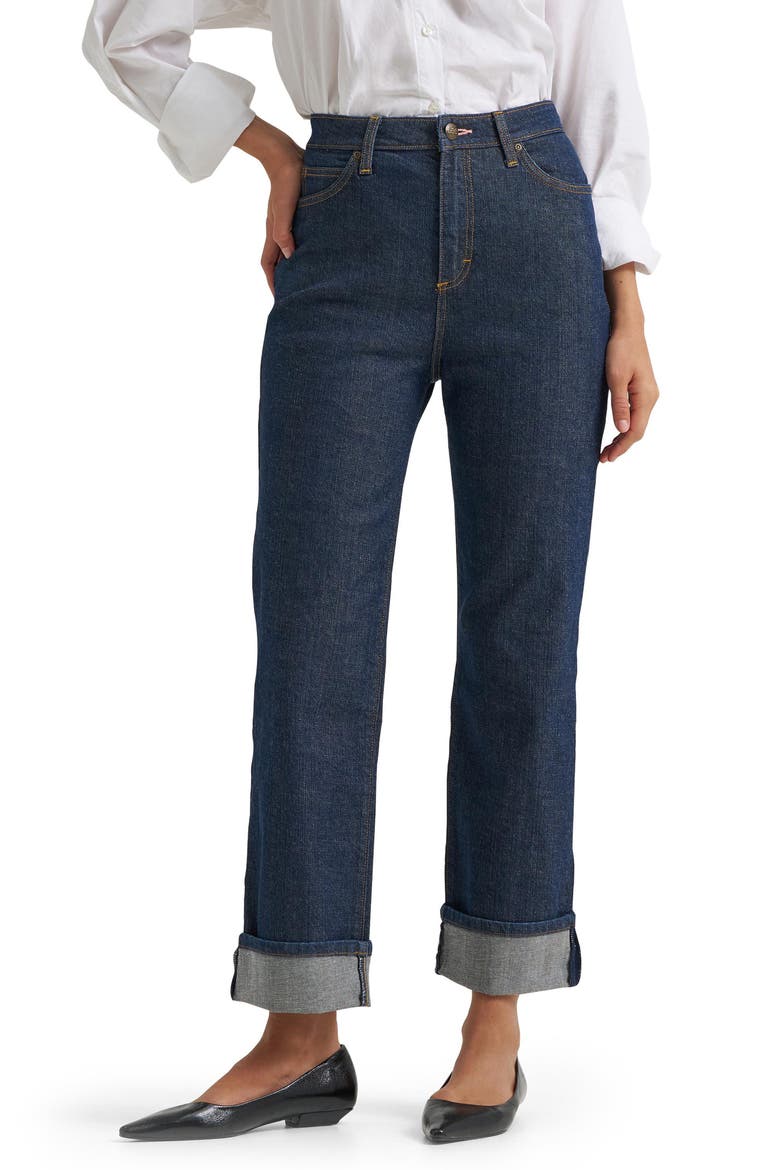 Marilyn High Waist Straight Leg Jeans, Main, color, RINSE