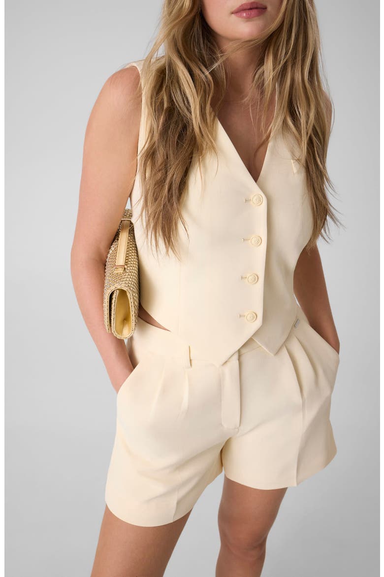 Theoline Pleated Shorts, Alternate, color, IVORY