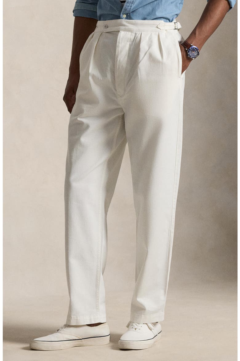 Relaxed Fit Cotton Twill Officer’s Pant, Alternate, color, DECKWASH WHITE
