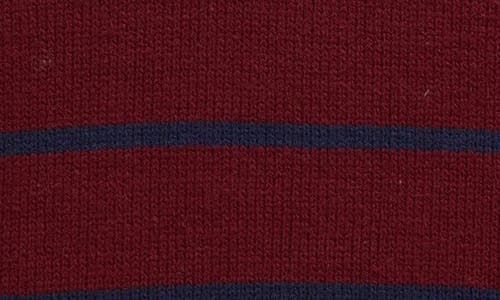 NORDSTROM NORDSTROM KIDS' STRIPE COTTON BLEND V-NECK SWEATER 