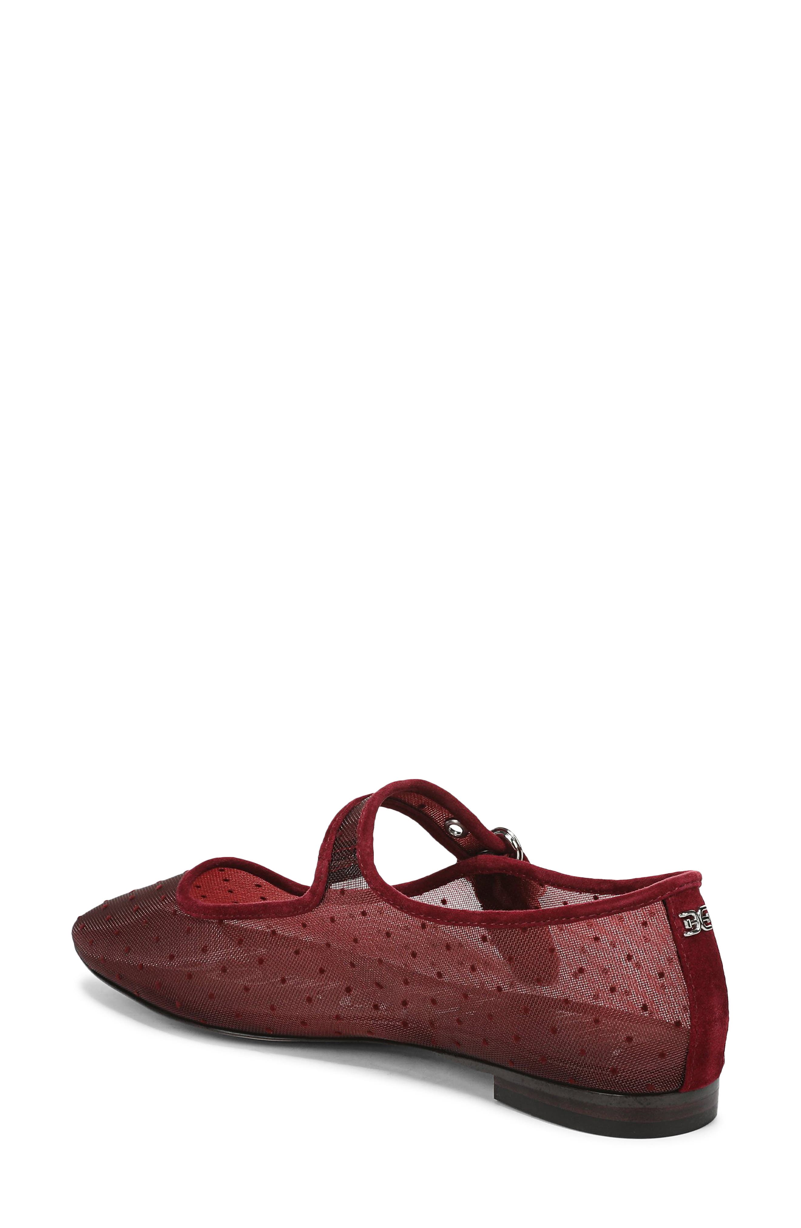 Michaela Mesh Mary Jane Flat, Alternate, color, FRENCH MERLOT