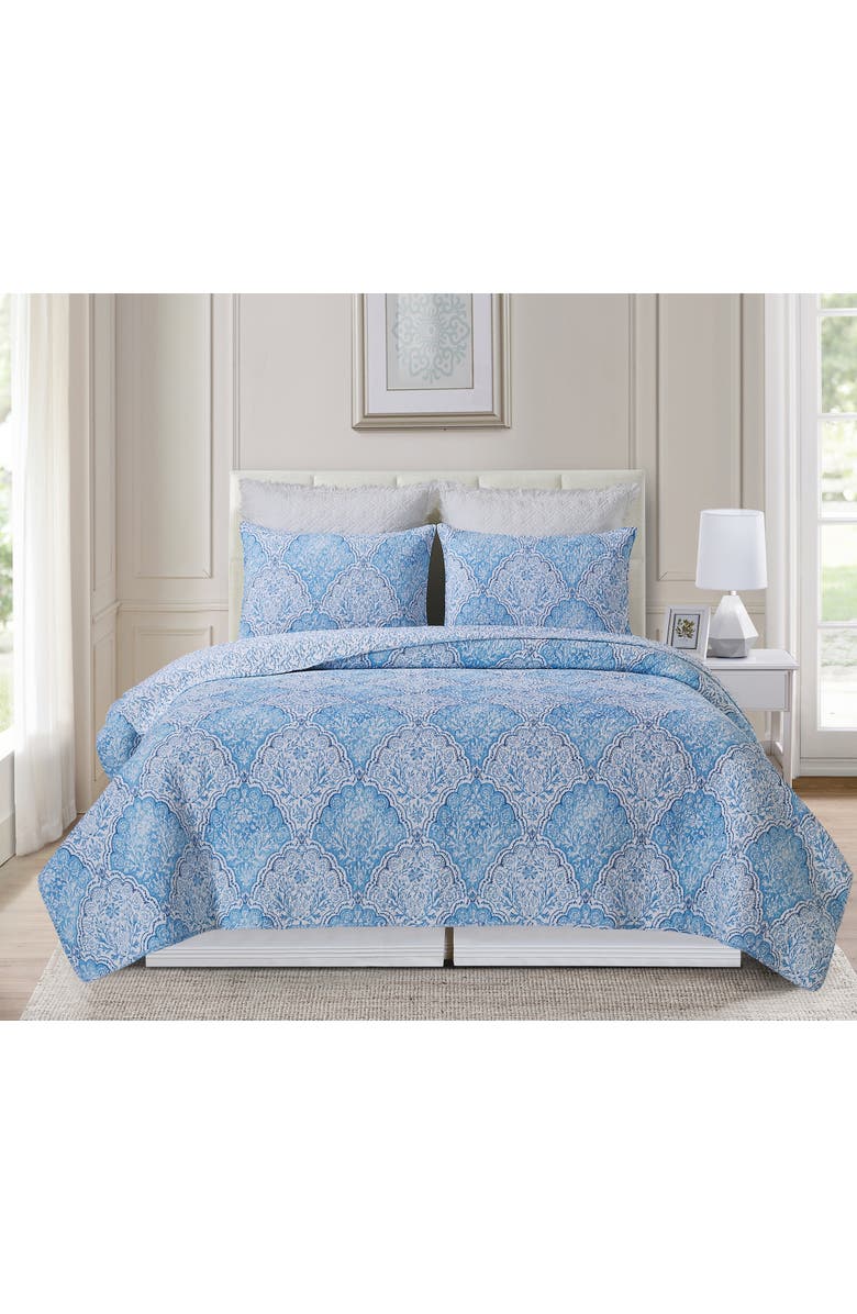 C&F Home Chinoiserie Coast Bedding Collection, Alternate, color, Blue