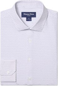 Mizzen+Main Leeward Trim Fit Diamond Print Performance Button-Up Shirt