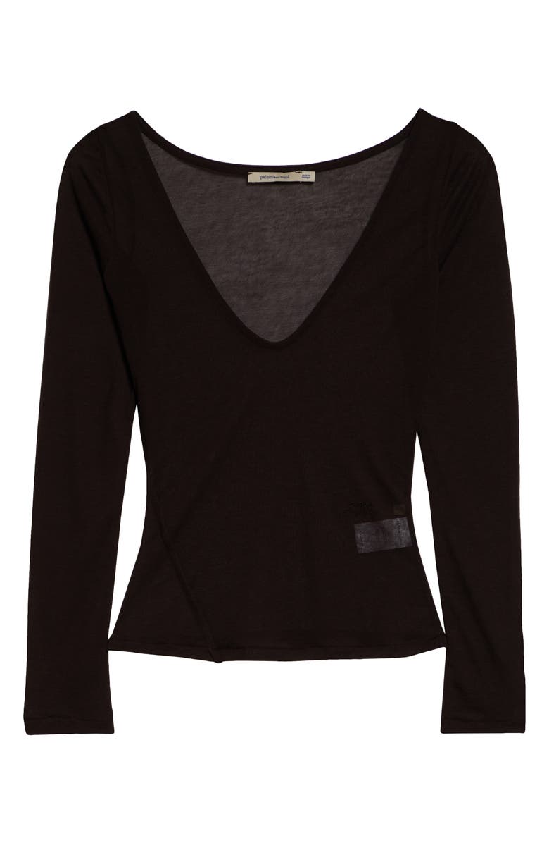 Paloma Wool Alfambra Sheer Long Sleeve Top, Alternate, color, 
