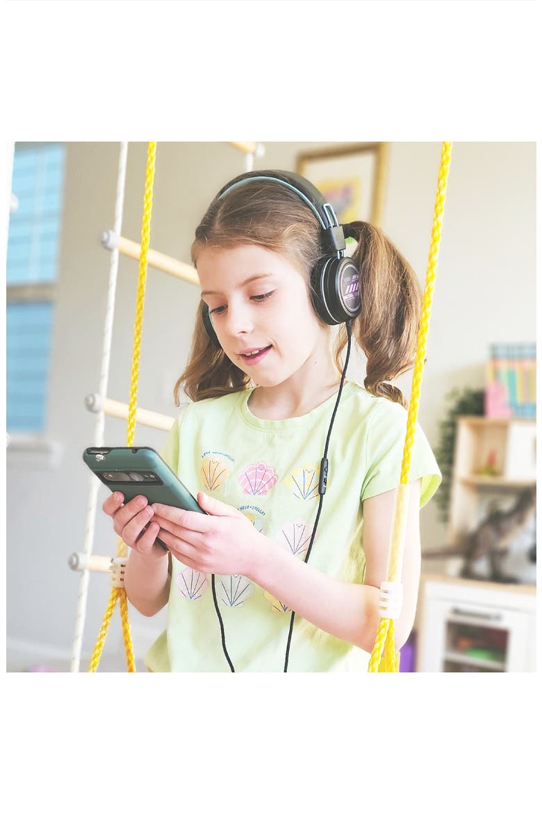 KidJamz KJ55U USB-C Kid's Headphones w/ LED Lights, Alternate, color, Black