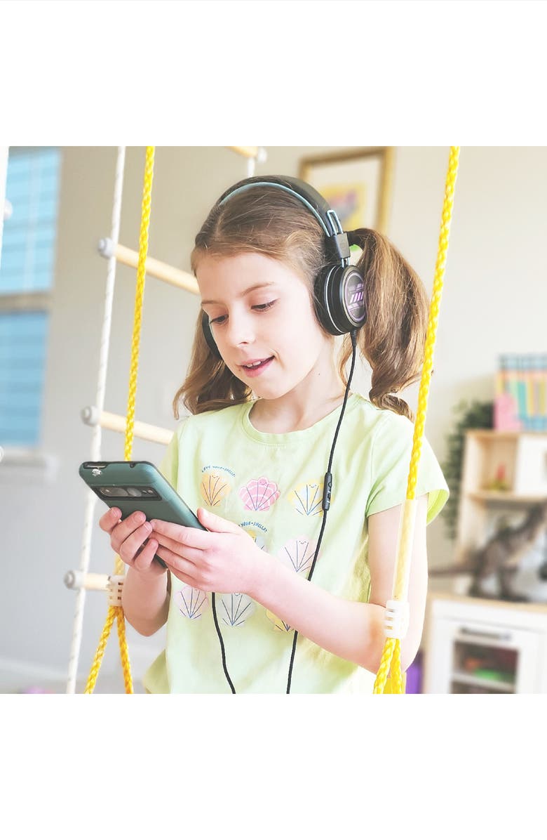 MEE audio KidJamz KJ55U USB-C Kid's Headphones w/ LED Lights, Alternate, color, Black