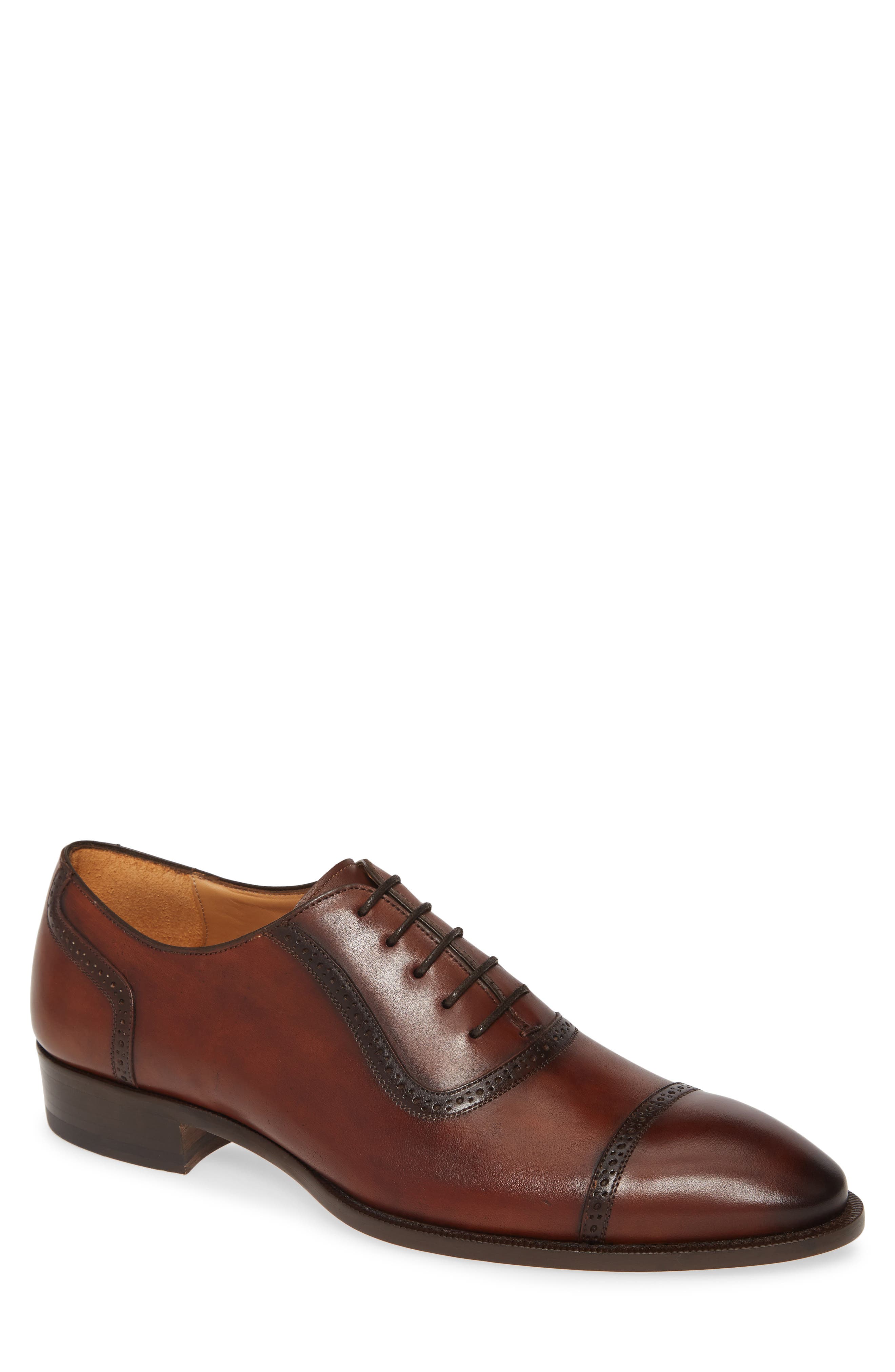 Belgrade Cap Toe Oxford, Main, color, COGNAC LEATHER