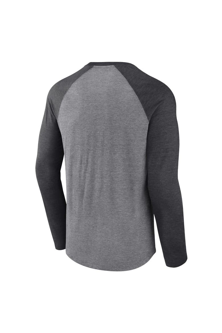 Men's Fanatics Branded Heather Gray Vegas Golden Knights 2024 NHL Winter Classic Distressed Tri-Blend Long Sleeve T-Shirt, Alternate, color, Heather Gray