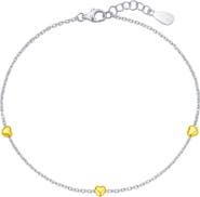 Donatello Gian Two Tone Heart Bracelet