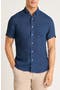selected Navy Blue Triton Stripe Linen