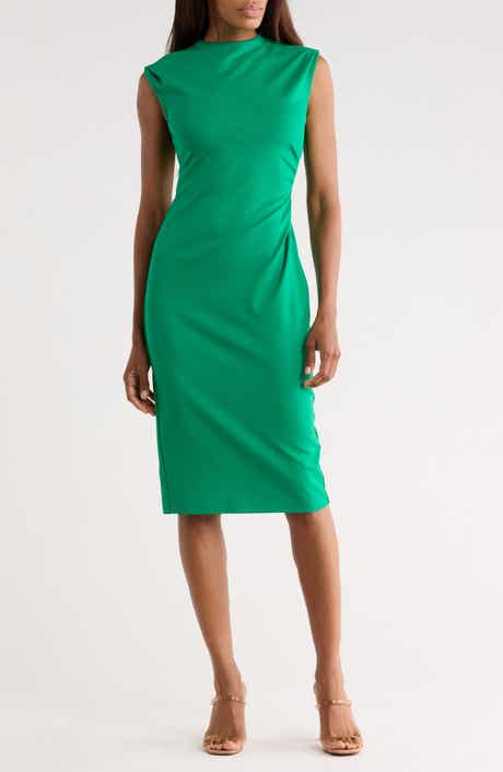 Diane von Furstenberg Darrius Sleeveless Ruched Jersey Midi Dress
