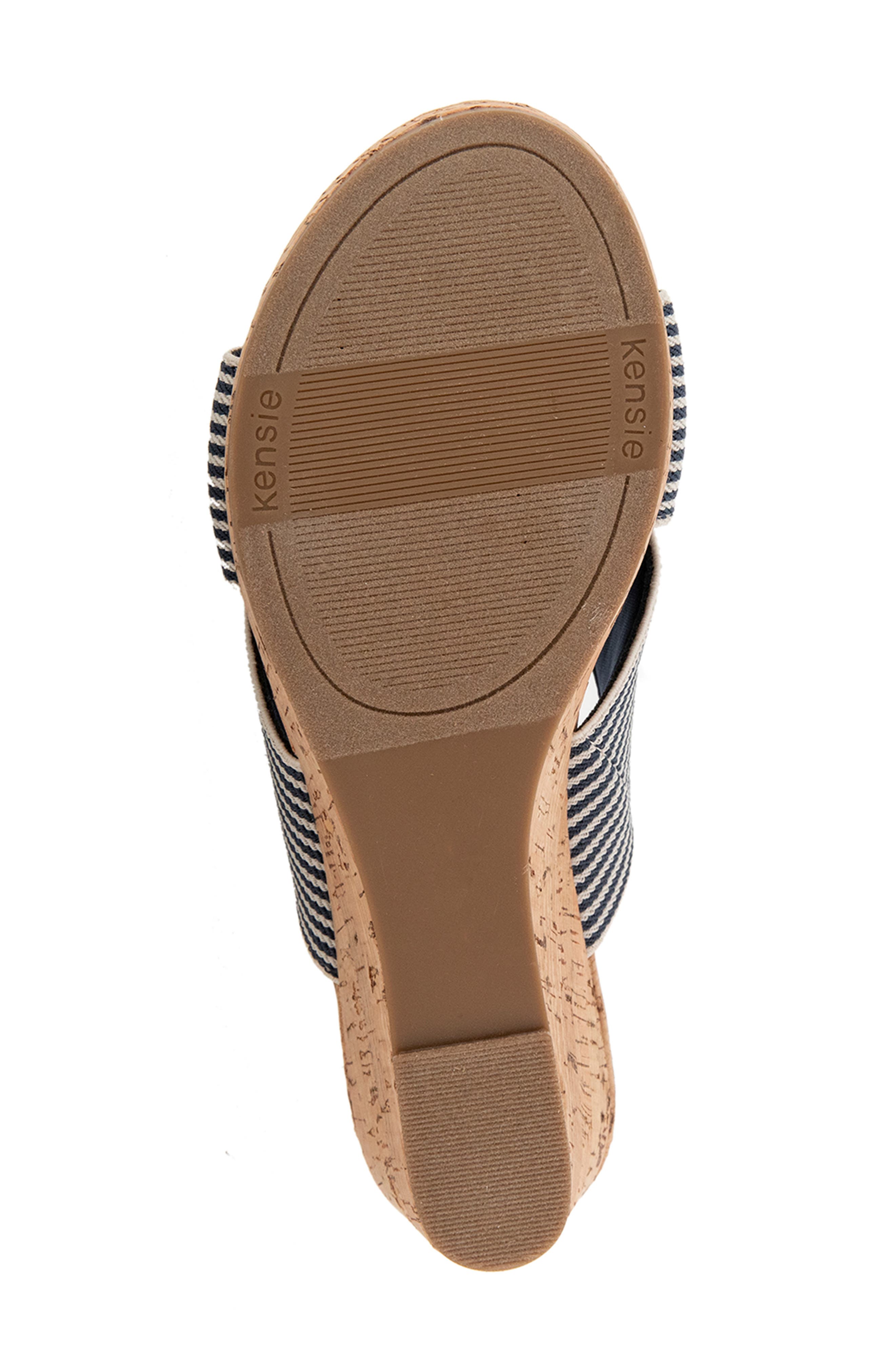 Kensie Jule Slide Sandal, Alternate, color, Navy Stripe