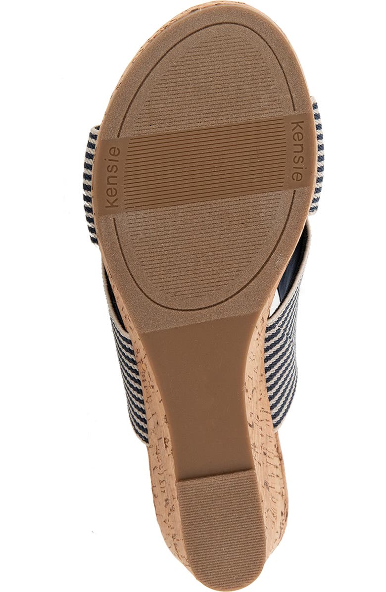 Kensie Jule Slide Sandal, Alternate, color, Navy Stripe