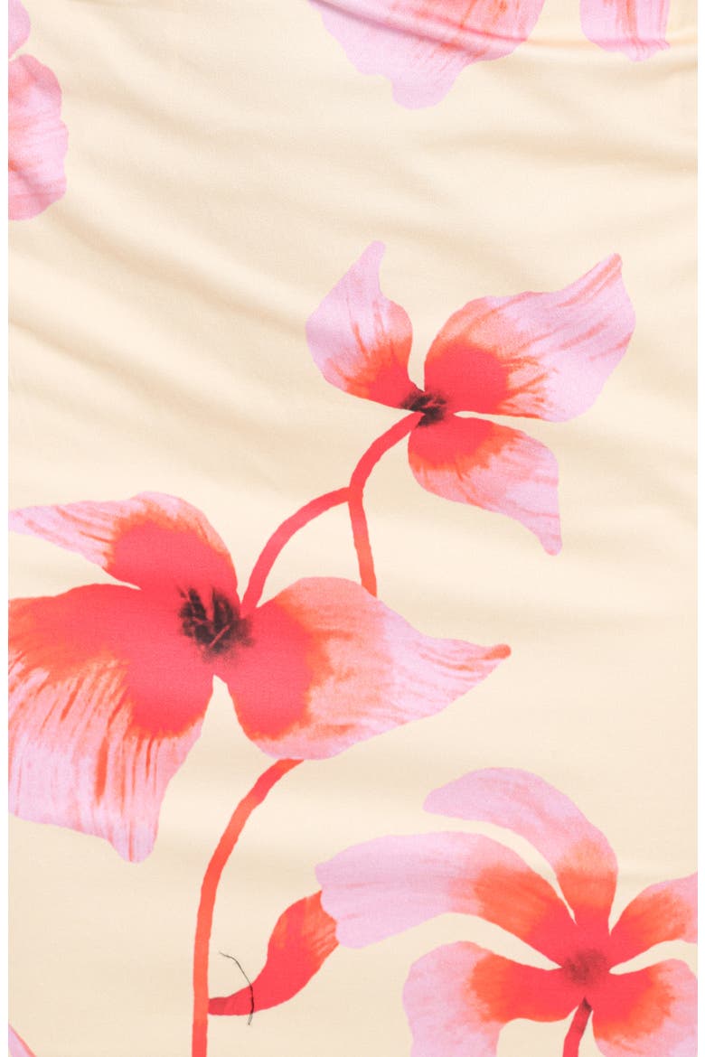 Tamzyn Floral Sleeveless Stretch Cotton Dress & Chiffon Cape Set, Alternate, color, PINK FLORAL