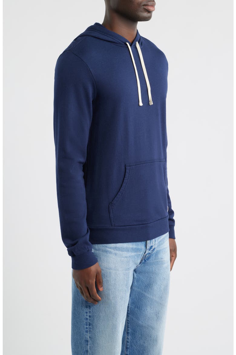 Cotton Blend French Terry Pullover Hoodie, Alternate, color, TRUE NAVY