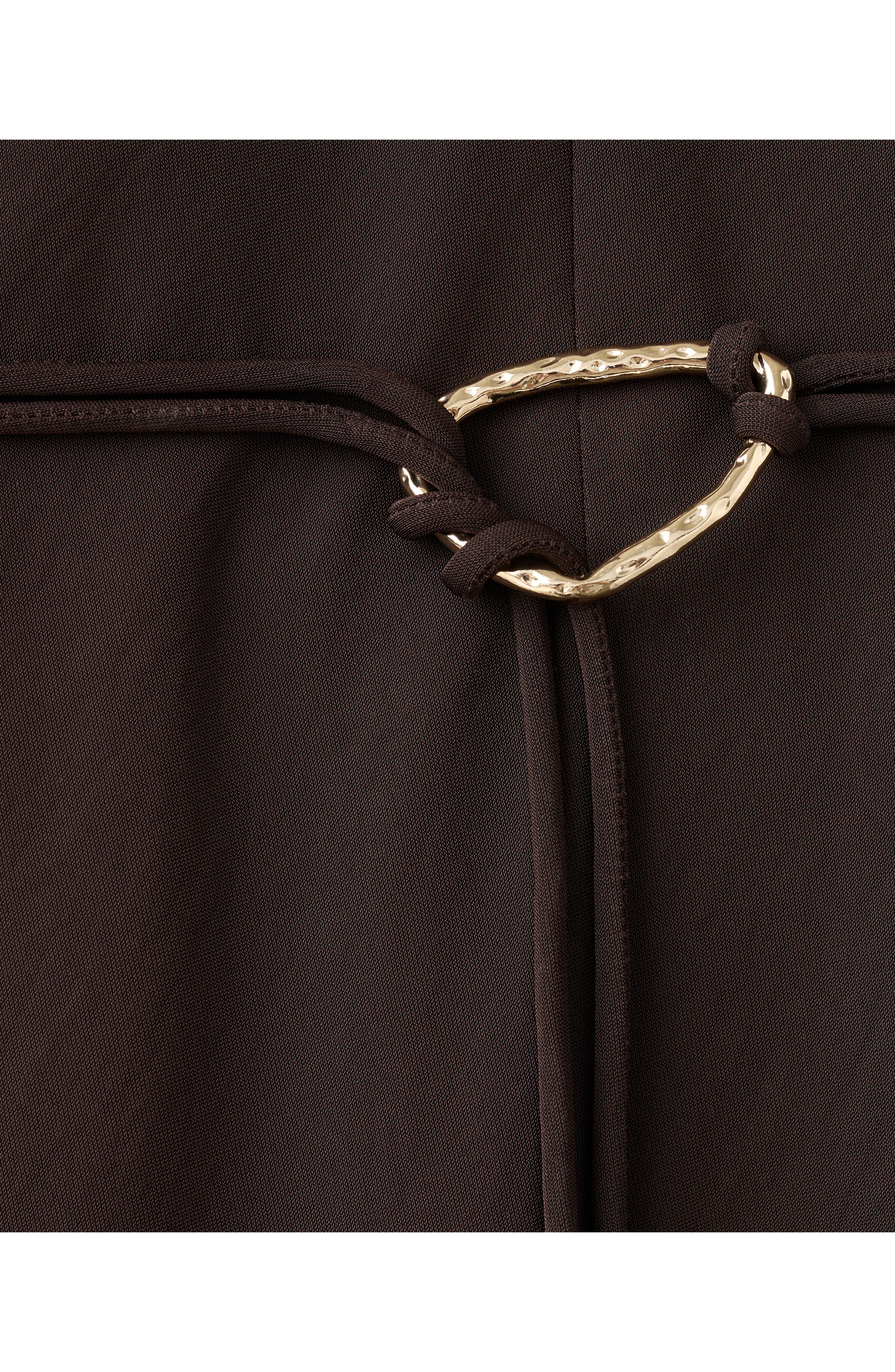 Belted Long Sleeve Midi Dress - image 2