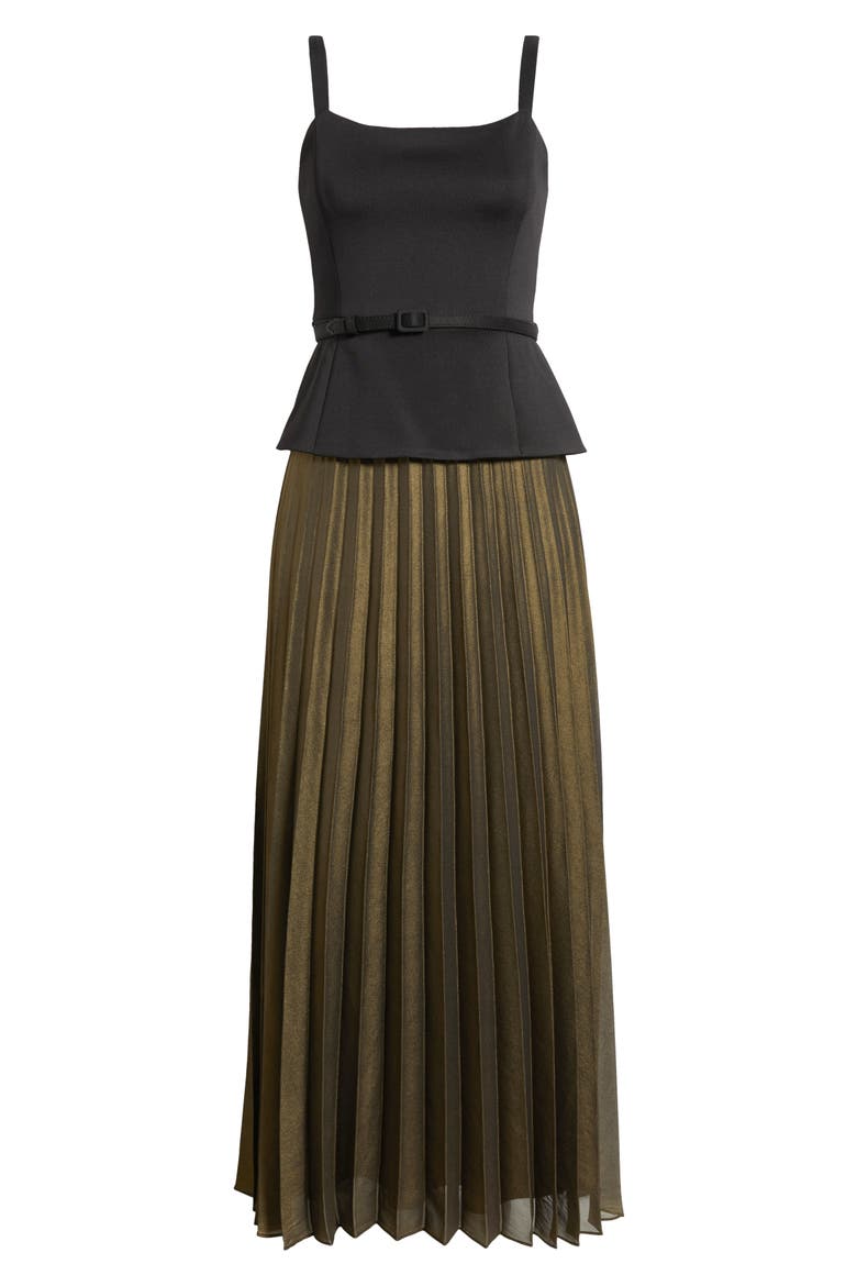 Mixed Media Dress, Alternate, color, BLACK MULTI
