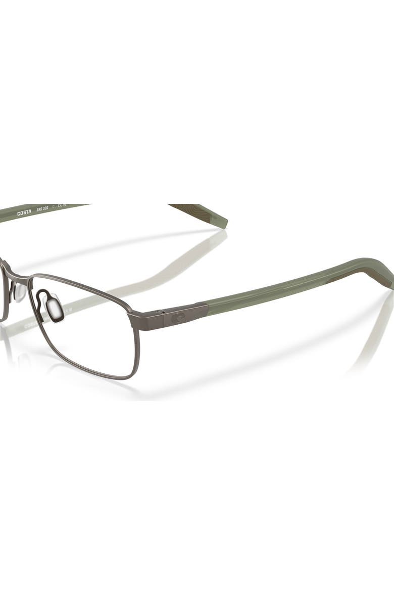 Costa 55mm Rectangle optical glasses, Alternate, color, Grey