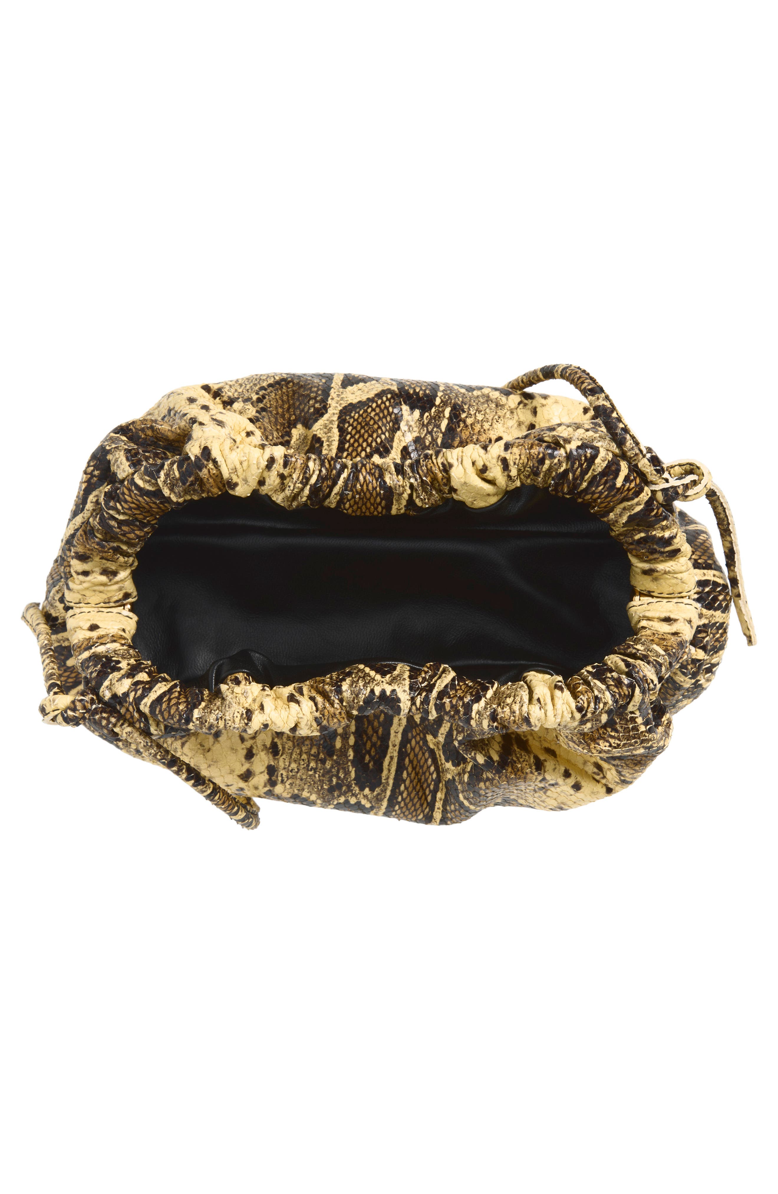 Mini Cloud Leather Clutch, Alternate, color, GOLDEN ROCCIA