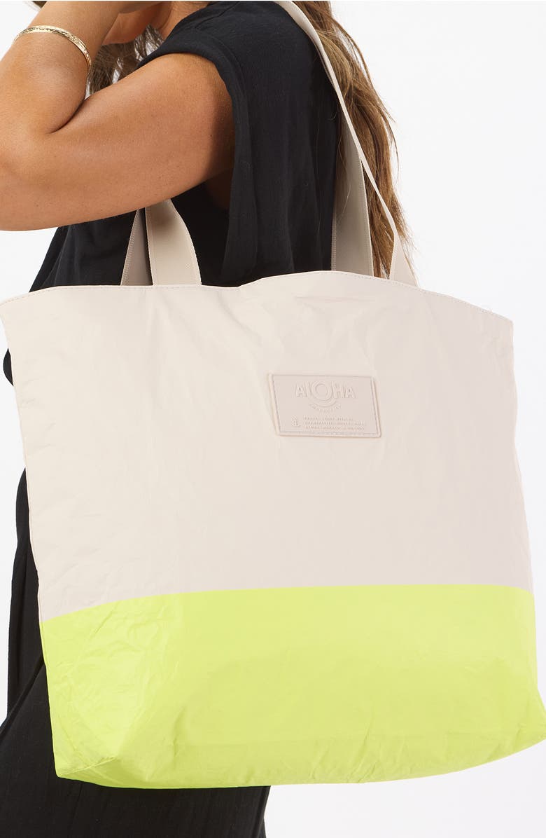 Aloha Collection Dipped Day Tripper Water Resistant Tyvek<sup>®</sup> Tote, Alternate, color, Highlighter/ Sandstone
