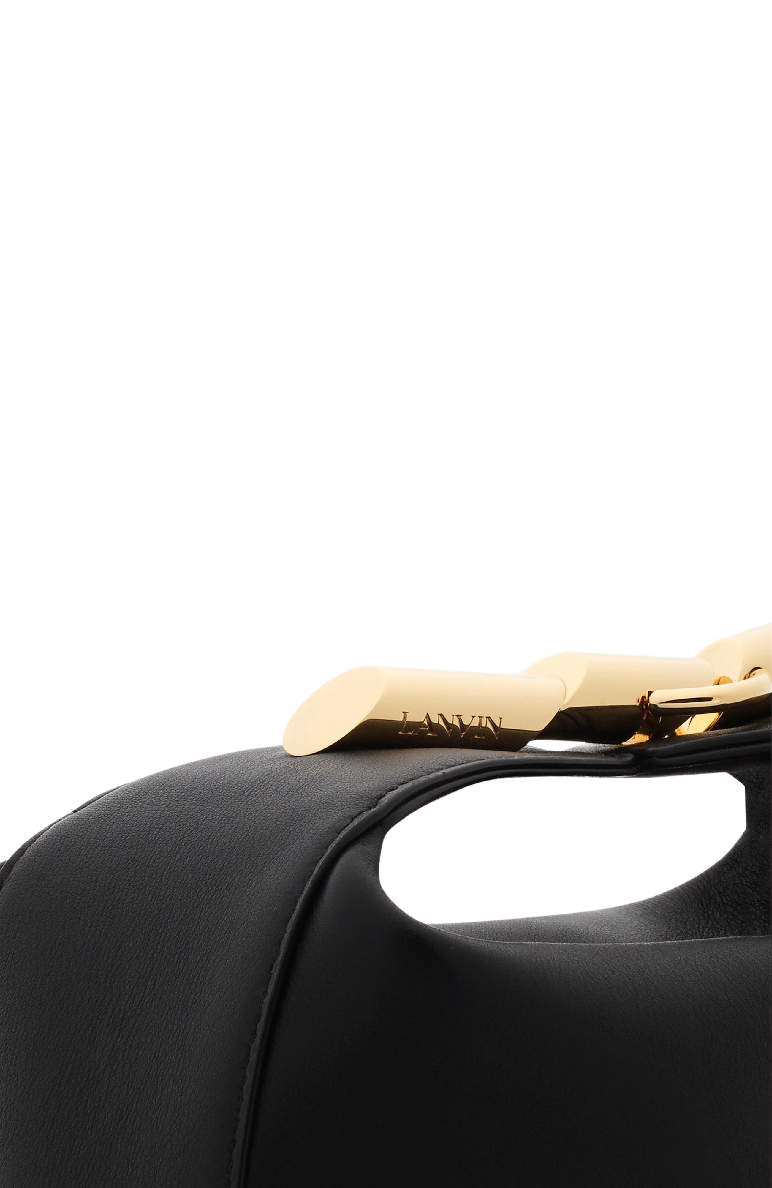 Lanvin Haute Séquence Leather Clutch Bag, Alternate, color, Black