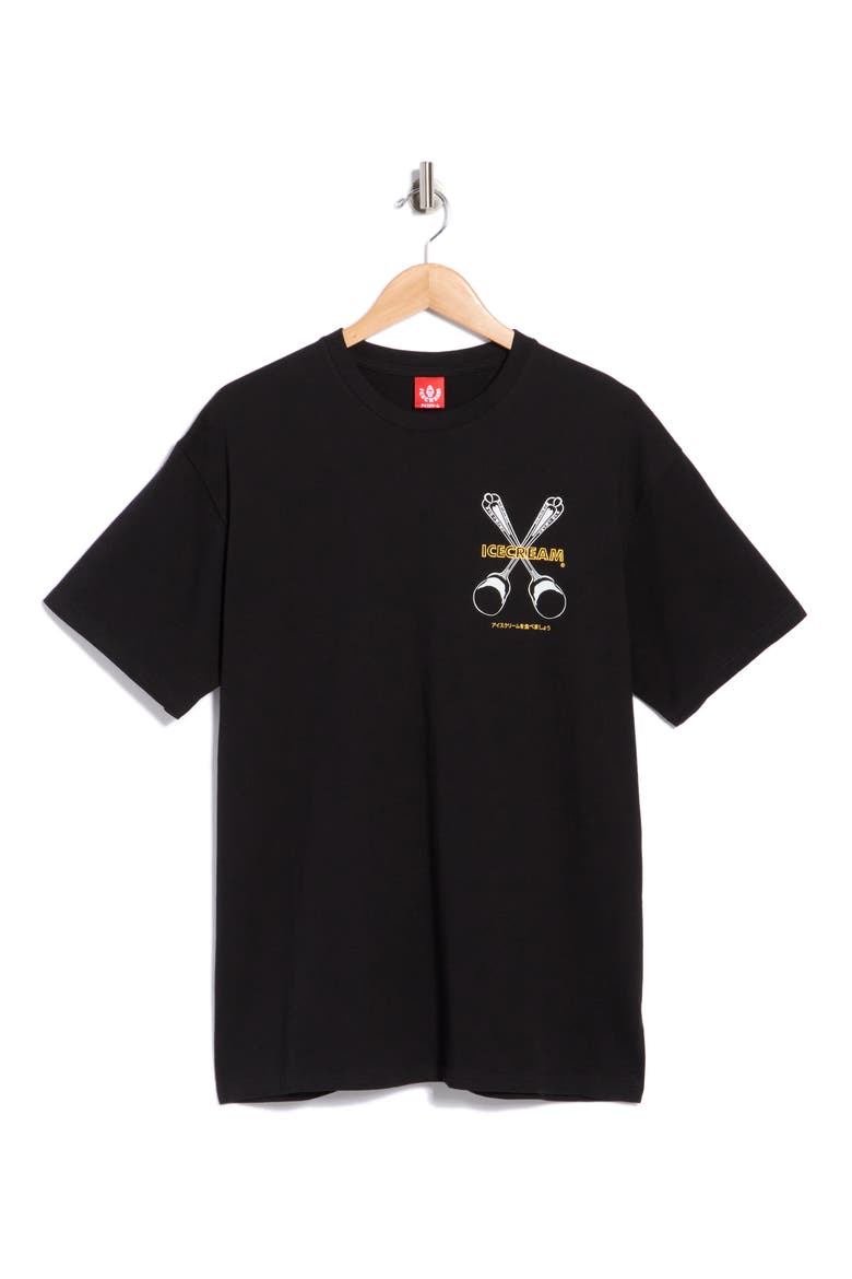 Spoons Cotton Jersey Graphic T-Shirt, Main, color, BLACK