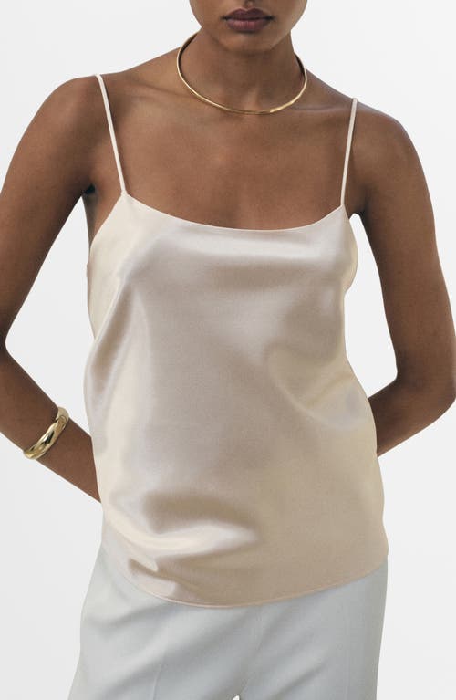 Mango Satin Camisole In Neutral